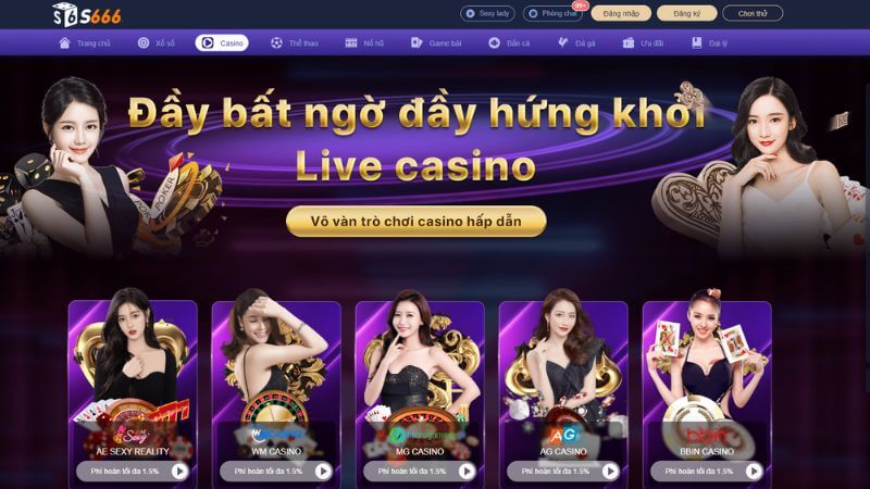 Sảnh cược casino online S666 chưa bao giờ vắng bóng người chơi